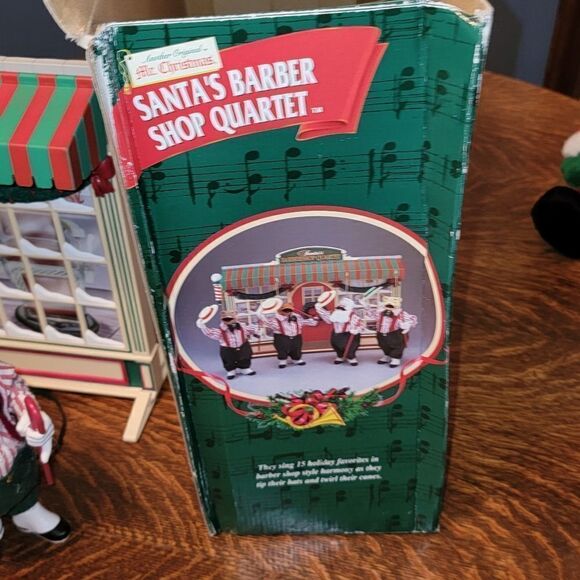 Mr. Christmas Santa's Barbershop Quartet Animated Singing Bears in Box - Vintage - Picture 6 of 17
